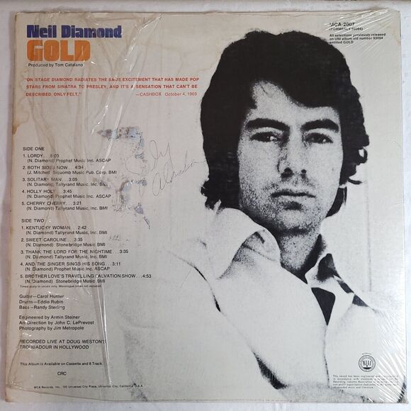 Neil Diamond - Gold Live At The Troubadour - MCA LP 12" 33 RPM '73 - Picture 2 of 4